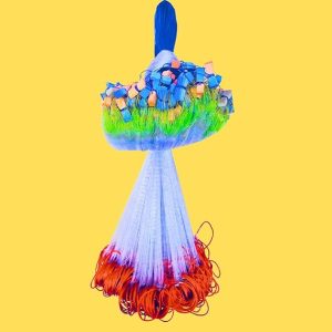 YASHNET 20mm (0.5–1 Finger) Fishing Gillnet – Nylon Monofilament Net with Floats & Sinkers (3ft Height)