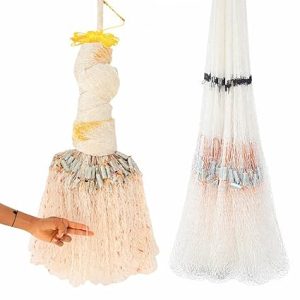 45mm Mesh Cast Fishing Net Heavy Nylon with Aluminium Weights – Big Fish Net