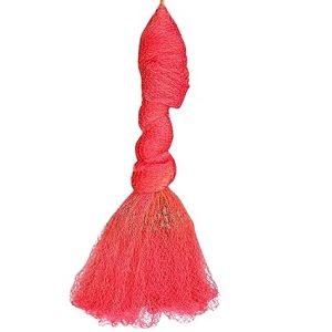 Cast Net 12ft Height | 55ft Ring | 26mm Mesh | 4.8kg Iron Weight | Red