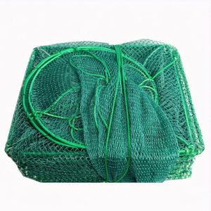 Heavy Duty Ring Net China Jaal 14 – 60 Feet Fishing Net | 14mm Mesh | HDPE Nylon Thread | PVC Coated Iron Rings | Professional Fish Catching Net